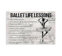 BILQAHT Personalized Ballet Life Lessons Art Canvas Poster Wall Art Decor Print Picture Paintings for Living Room Bedroom Decoration 16x24inch(40x60cm)
