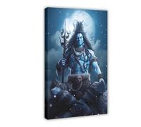 BILQAHT Shiva-Hindu Art-Hindu God Decor (1) Canvas Poster Bedroom Decor Landscape Office Room Decor Gift 08x12inch(20x30cm)