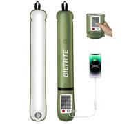 BILTRTE Solar Camping Lights Rechargeable, 3 Lighting Modes, IP66 Waterproof Inflatable Lamp for Hiking, Backpacking, Survival, Collapsible Tent Lights for Camping, Portable Lanterns for Power Outage