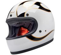 Biltwell Gringo Flames, full face helmet S White/Black/Gold