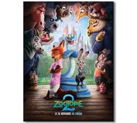 BILVAZOG Animal Zootopia 2 Poster For Fans Kids Room Bedroom Wall Decor -Movie Zootopia Posters Canvas Prints Picture For Teen Boy Girls Gifts