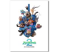 BILVAZOG Animal Zootopia 2 Poster For Fans Kids Room Bedroom Wall Decor -Movie Zootopia Posters Canvas Prints Picture For Teen Boy Girls Gifts