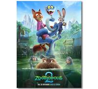 BILVAZOG Animal Zootopia 2 Poster For Fans Kids Room Bedroom Wall Decor -Movie Zootopia Posters Canvas Prints Picture For Teen Boy Girls Gifts