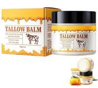 Bilxco Beef Tallow And Honey Balm, Natural Grass Fed Beef Tallow & Raw Wild Honey Balm, Beef Tallow Balm Face Moisturizer,Beef Tallow For Cracked, Dry Skin, Tallow Balm For Skin Hydration(A)
