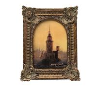 BILXIM 4x6 Vintage Picture Frame, Antique Bronze Gold Ornate Arched Photo Frame for Wall Hanging or Tabletop Display, Retro Gothic Home Decor, Photo Gallery Art