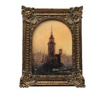 BILXIM 5x7 Vintage Picture Frame, Antique Bronze Gold Ornate Arched Photo Frame for Wall Hanging or Tabletop Display, Retro Gothic Home Decor, Photo Gallery Art