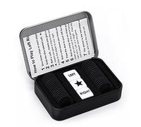 Bilywey Left Right Center Dice Game Set with 3 Dices + 36 Black Chips (Black)