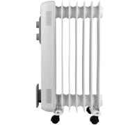 Bimar S827 Oil-filled Radiator 1500W Heats 15m² 7 Elements White/Grey