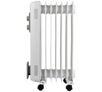 Bimar Oil-filled Radiator 1500W Heats 15m² 7 Elements White/Grey S827