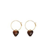 BIMBA Y LOLA amber resin heart hoop earrings - Gold OS