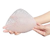 BIMEI Lightweight Triangle Hollow Breast Form Honeycomb core Silicone Breast Form Mastectomy Prosthesis Bra Swim Enhancer Insert, Clear, 6