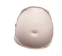 BIMEI Seamless waistband with sponge belly for easy use fake pregnant belly movie props TV series props spoof costume cosplay (M For 5-8mo) Beige