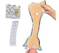 BIMEI Self-adhesive Reusable Mermaid Tucking Tape AVOID CAMEL TOE Gaff Alternative - for Women Transgender, Crossdressing (Beige O, A Pair)