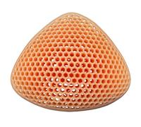 BIMEI Silicone Swim Form Breast Prosthesis Enhancement Inserts for Mastectomy Women Pockets Bra Swimsuit-Waterproof, Breathable, Reusable Clear Gel Filler,1 Piece Triangle (Beige, #3)