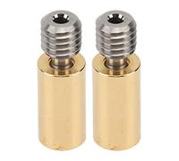 Bimetal Heatbreak 3D Printer Accessories Ti Alloy Brass Thermal Tube High Precision Heat Break for PT100 Volcano V6 Heating Block Prusa I3 MK3 MK3S 2PCS