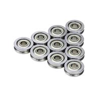 Bimetal Seal Shield Micro deep Groove Bearing 10pcs 604ZZ 4 * 13 * 4mm Double Shielded Miniature High-Carbon Steel Single Row Ball Bearing