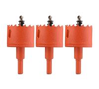 Bimetallic hole saw， 3 Pcs Bi-Metal Hole Saw HSS Centring Drill Bit(Diameter 42mm)