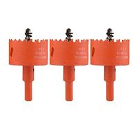 Bimetallic hole saw， 3 Pcs HSS Bi-Metal Hole Saw Diameter 53-70mm(Diameter 53mm)