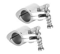 Bimini - 25Mm Hinged Jaw 316 Stainless - 2Pcs Boat Hinged Upper Jaw Slide 316 Stainless Steel Marine Hardware Fittings Tip Style Bimini Top Hinge Rail Mount(25Mm)