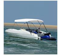 Bimini Top 2-Bow White 600D Polyester PU 243x244x137cm Aluminium Marine Frame