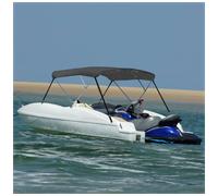 Bimini Top Anthracite 183x196x137cm 2-Bow 600D PU Waterproof Aluminium Frame UV