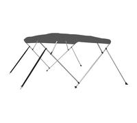 Bimini Top Anthracite 243x180x137cm 4-Bow Aluminium Frame PU Fabric Adjustable.
