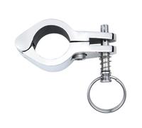 Bimini Top Hardware, Awning Bimini Top Hardware - Bimini Jaw Clamp Rails with Hinge, 316 Stainless Steel Boat Pin Quick Release, Jaw Clamp Glides Hinged Deck Side Mounting for Boat