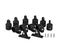 Bimini Top Hardware Fittings Set | Adjustable Bimini Top Straps with Loops and Loop | 12Pcs Hooks Pad Eye 7/8 Inches Boat Jaw Slide 7/8 Inches Caps Eye End Deck Hinge for Boat