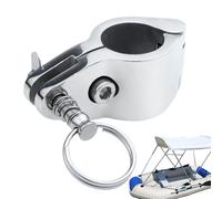 Bimini Top Hinge Rail Mount - Boat Hardware Deck with 316 Stainless Steel Build | Elaborate Craftmanship Quick Release Pin, Adjustable Jaw Slide Clamp, Side Fitting for Marine Canopy Or Tubing