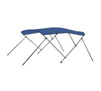 Bimini Top Navy Blue 3-Bow 183x180x137cm PU Polyester Aluminium Frame Waterproof