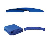 Bimini Top Replacement Canvas Cover，4 Bow Bimini Top Replacement Cover for Boat with Storage Boot,600D Anti-UV Waterproof Bimini Top Canopy Without Frame (Blue, 4 Bow 8'L x 54" H x 67"-72" W)