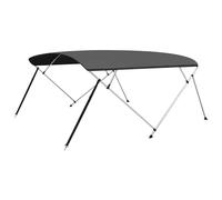 vidaXL 4 Bow Bimini Top Navy Blue 243x(230-244)x137 cm, Blue