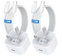Bimker iPhone Charger Fast Charge, 2Pack 20W iPhone Fast Charger Plug with 2M USB C to Lightning Cable for iphone 14/14 Pro/13/12/11 Pro Max/Mini/XS/SE/8, USBC Plug i-Phone charger USBC Power Adapter