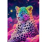 Bimkole 5D Diamond Art Kits for Adults Leopard, Full Drill DIY Rhinestone Embroidery Set Paint with Diamonds Art Animal by Number Kits Cross Stitch Home Wall Craft Decoration 30x40 cm