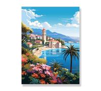 Bimkole 5D Diamond Art Kits for Adults Seaside Scenery, Diamond Painting Scenery, Full Drill DIY Rhinestone Embroidery Diamond Art Kits Cross Stitch Home Wall Craft Decor 12x16 Inch
