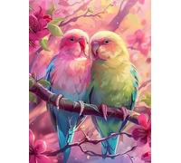 Bimkole 5D Diamond Arts Painting Kits Bird, Full Drill DIY Rhinestone Embroidery Set Paint with Diamonds Art Parrot Animal by Number Kits Cross Stitch Home Wall Craft Decor 12x16 Inch