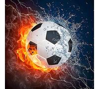 Bimkole 5D Diamond Painting Kits for Adults Football, Full Drill Fire Painting DIY Rhinestone Embroidery Set Paint with Diamonds Art by Number Kits Cross Stitch Home Wall Craft Decoration (12x12inch)