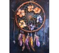 Bimkole Dreamcatcher Paint by Number for Adults, DIY Oil Painting Kit on Canvas with Paintbrushes and Acrylic Pigment, for Paint by Numbers for Beginner, for Home Wall Decor (16x20Inch) QG219