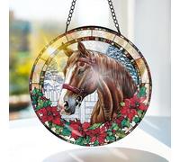 Bimkole Eagle Stained Glass Suncatcher Window Hanging - Animal Indoor Window or Doorway Decoration - Handmade Sun Catcher Decor for Birthday for Women, Men, Wife, Lovers, and Mom 20x20 cm