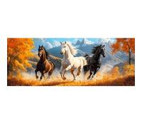 Bimkole Horse Paint by Number for Adults, DIY Oil Painting Kit Animals on Canvas with Paintbrushes and Acrylic Pigment, for Paint by Numbers for Beginner, for Home Wall Decor 31.5x11.81 Inch