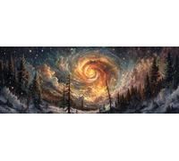 Bimkole Large Diamond Art Kits for Adults Universe, Full Drill 5D DIY Rhinestone Embroidery Set Paint with Diamonds Art Forest by Number Kits Cross Stitch Home Wall Craft Decoration 30x80 cm