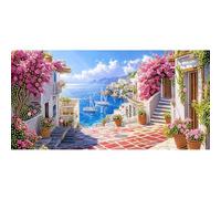 Bimkole Large Special Shape Diamond Art Kits for Adults Street, 5D DIY Full Drill Rhinestone Embroidery Set Paint with Diamonds Art Flower by Number Kits Cross Stitch Home Wall Decor 30×60cm