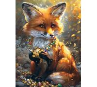 Bimkole Paint by Numbers Kit for Adults Beginner Fox, DIY Oil Painting Kit on Canvas with Paintbrushes and Acrylic Pigment, for Paint by Numbers for Beginner, for Home Wall Decor (16x20Inch) wB834