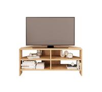 BIMOSSA Roy Corner TV Stand, Compact Unit for up to 48 inch TVs with Storage in Light Oak BIMOSSA Light Oak