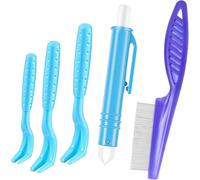 Bimoweifi Tick Removal Tool, 5 pieces- Pain Free Tick Remover for Dogs(Blue)