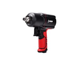 Bimson Power 1/2" Twin Hammer Air Impact Wrench - 1350Nm High Torque, Lightweight 2kg Design, Quiet Operation, Friction Ring Retainer - Ideal for Automotive, Workshop & Garage Use