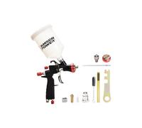 Bimson Power Gravity Spray Gun Kit - 2 Nozzles (1.5mm & 2.0mm) | HVLP Paint Sprayer with Cleaning Kit & Pot Adapter | Airbrush Kit for Car, Wood, Fence, Indoor & Outdoor DIY Painting Projects