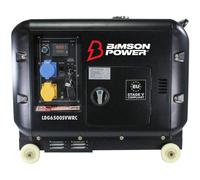 Warrior 6.25kVa Diesel Generator with Wireless Remote - 186cc 3-phase ready Engine, 5500 Max Watts, Electric Start, 12-hour run time, Quiet Running at 68dBA, For Industrial Construction Catering