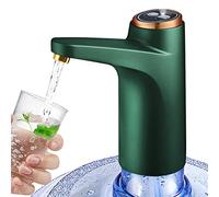 BIMVER Water Dispenser for 5 Gallon Bottle, 600ml Quantitative Water Pump,2 Colors Power Light,Portable USB Charging Bottle Pump,Multipurpose Dispenser for Home Camping for 2-5 Gallon, Green