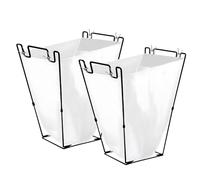 Bin Bag Holder 2PCS, Metal Trash Bag Holder Frame Holds 30-45 Gallon Plastic Bag, Multi-use Outdoor Garden Leaf Bag Holder for Gardening, Party, Camping, Yard Lawn Weeding